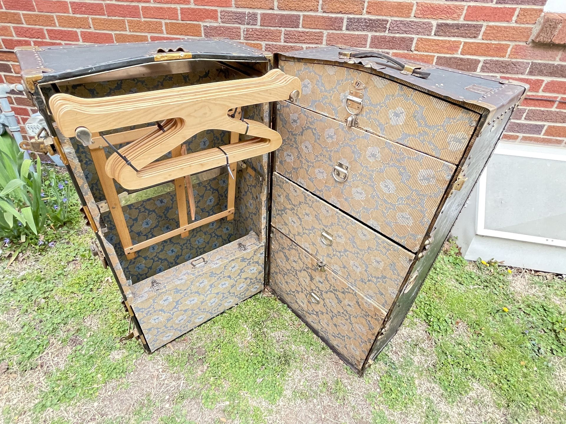 Antique Belber Wardrobe Trunk