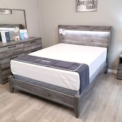 $10 Down Financing!!! BRAND NEW GREY QUEEN BED FRAME AND DRESSER!!!! 