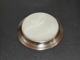 Flush Mount Ceiling Light – Swirl Glass & Silver-Tone Finish