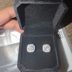💎 Moissanite 1CT Square Earrings 