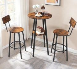 Table with Stools For Coffee Bar Or Office 