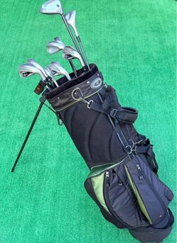 Complete Right Hand Golf Clubs Set | Callaway Driver Wood Irons Putter + Stand Golf Bag