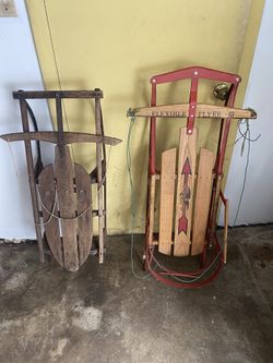 Two Vintage Sleds 