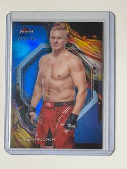 Topps 2024 Finest UFC Sergei Pavlovich  Blue Refractor #/175