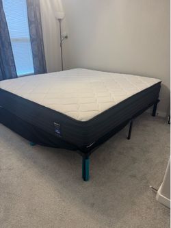 Like New King mattress and platform frame