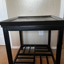 Black Wood Side Table/ End Table / Small Square Table