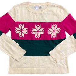 "GAP KIDS" GIRL'S SOFT KNIT CREWNECK LONG SLEEVE SWEATER