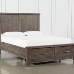 Jaxon Grey Queen Storage Bedframe + Matching Side Tables