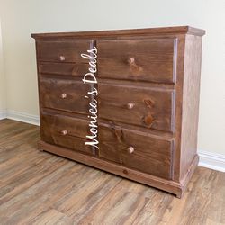 Solid Wood 48” Dresser $400
