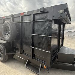 New 8x4x14 Scissor Lift Hydraulic Dump Trailer Fully Loaded 🔥