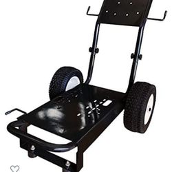 Ultimate Washer Professional Pressure Washer Cart Frame with Wheels and Push Handle (14 x 21, Black)