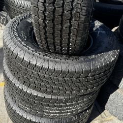 FOUR GOOD USED TIRES 265/70/16 GOODYEAR WRANGLER ALL TERRAIN 95%TREAD LIFE 