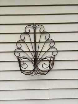 Wrought Iron Hanging Wall Planter