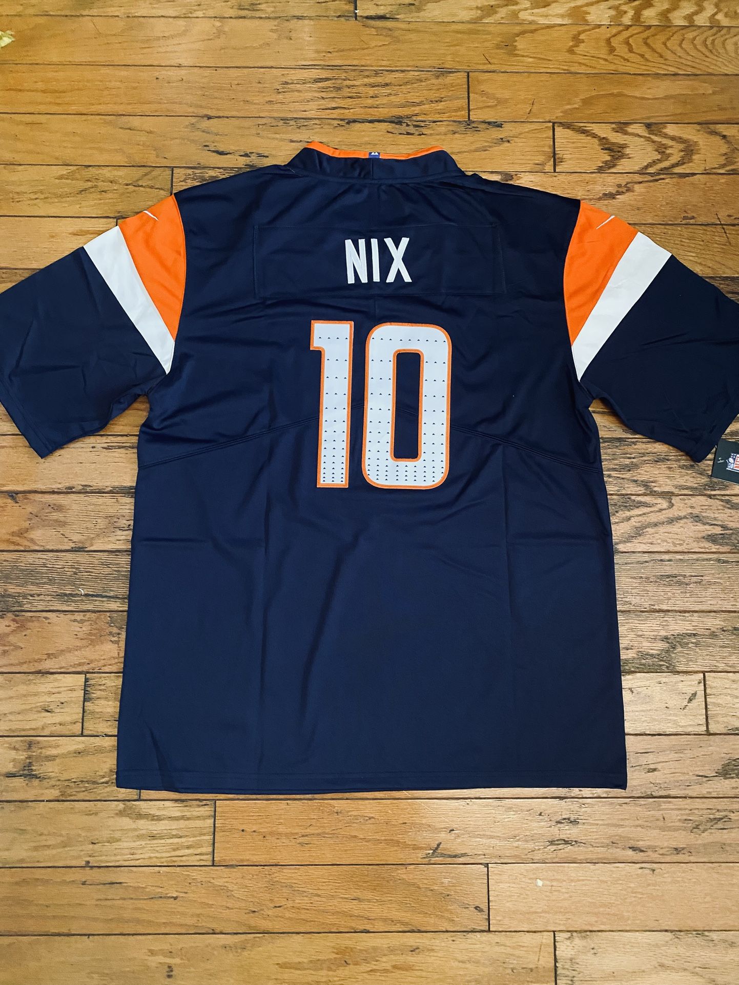 Navy Denver Broncos Bo Nix Stitched Jersey