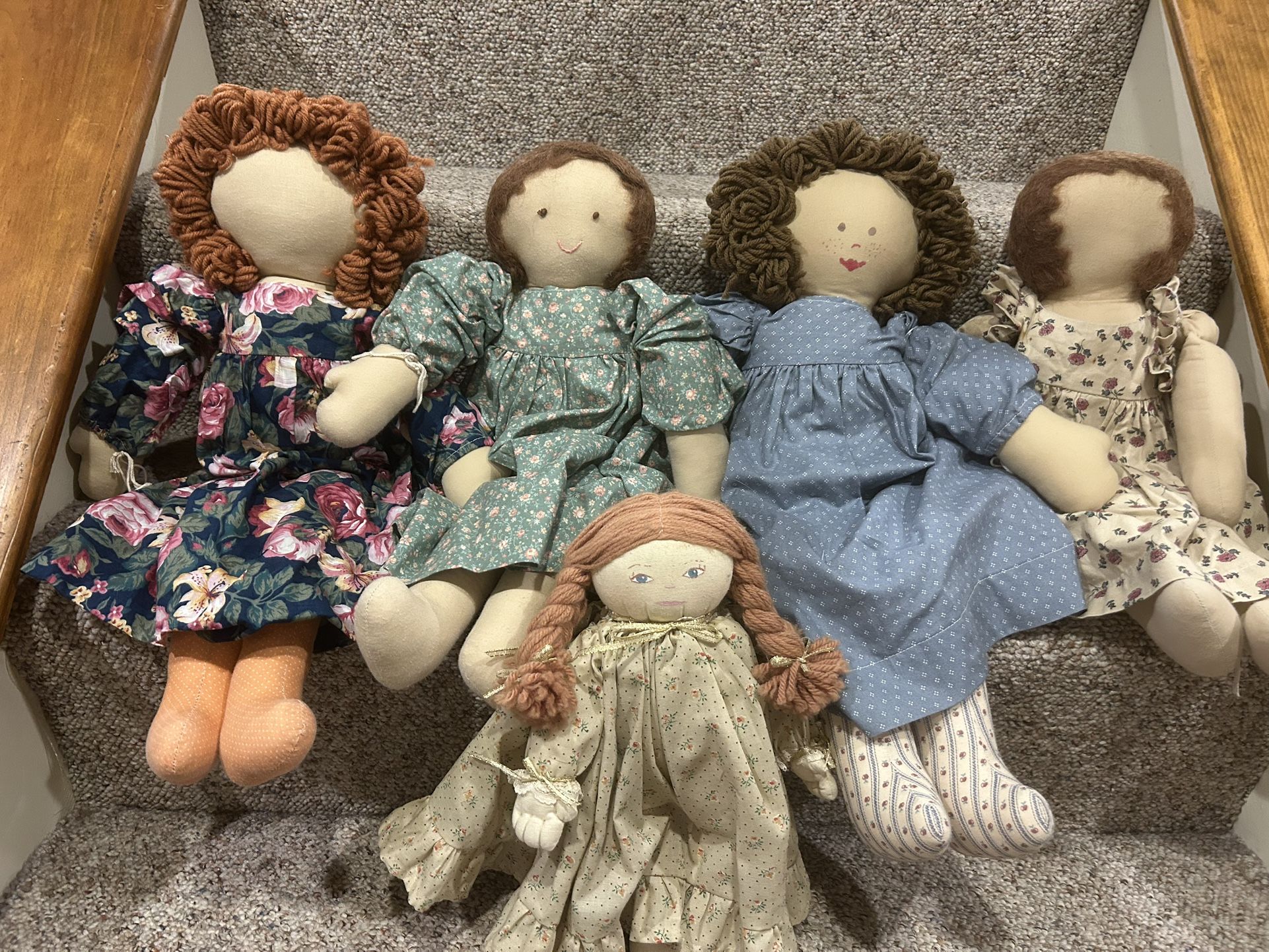 Group of Rag Dolls