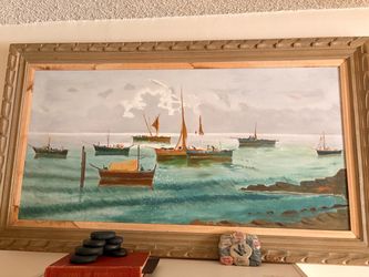 Canvas sea marine aquamarine