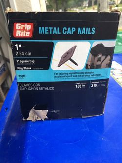 Metal cap roof nails 1 inch 3 lb