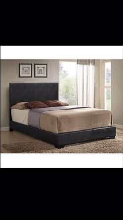 BRAND NEW LEATHER BED WITH ORTHOPEDIC MATTRESS FOR $250!!