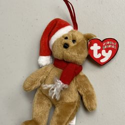 Ty Beanies collection holiday Teddy bear with red hat