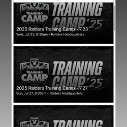 Las Vegas Raiders Training Camp Tickets!