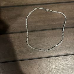 Silver rope chain 20”
