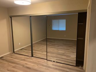 Free 3 x 48”x78” mirror slide doors