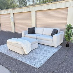 Ashley Elyza Sofa + Ottoman Set Beige