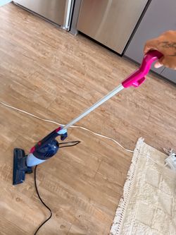 Corded Stick Vacuum Cleaner Pink and Blue