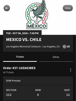 Tickets Mexico vs Chile