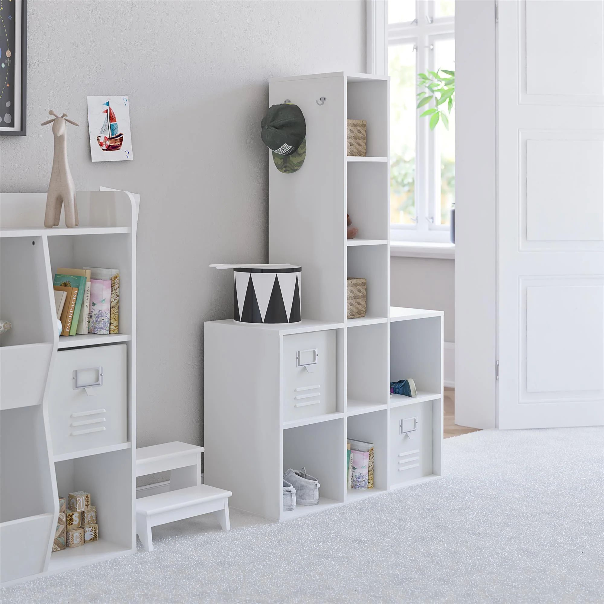 Tyler Kid's 9 Cube Storage, White