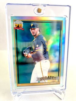2026 Topps Chrome Paul Skenes Lot (2) Base #150 + Refractor Parallel Pirates