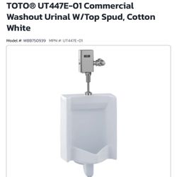 TOTO Commercial Washout Urinal. NEW