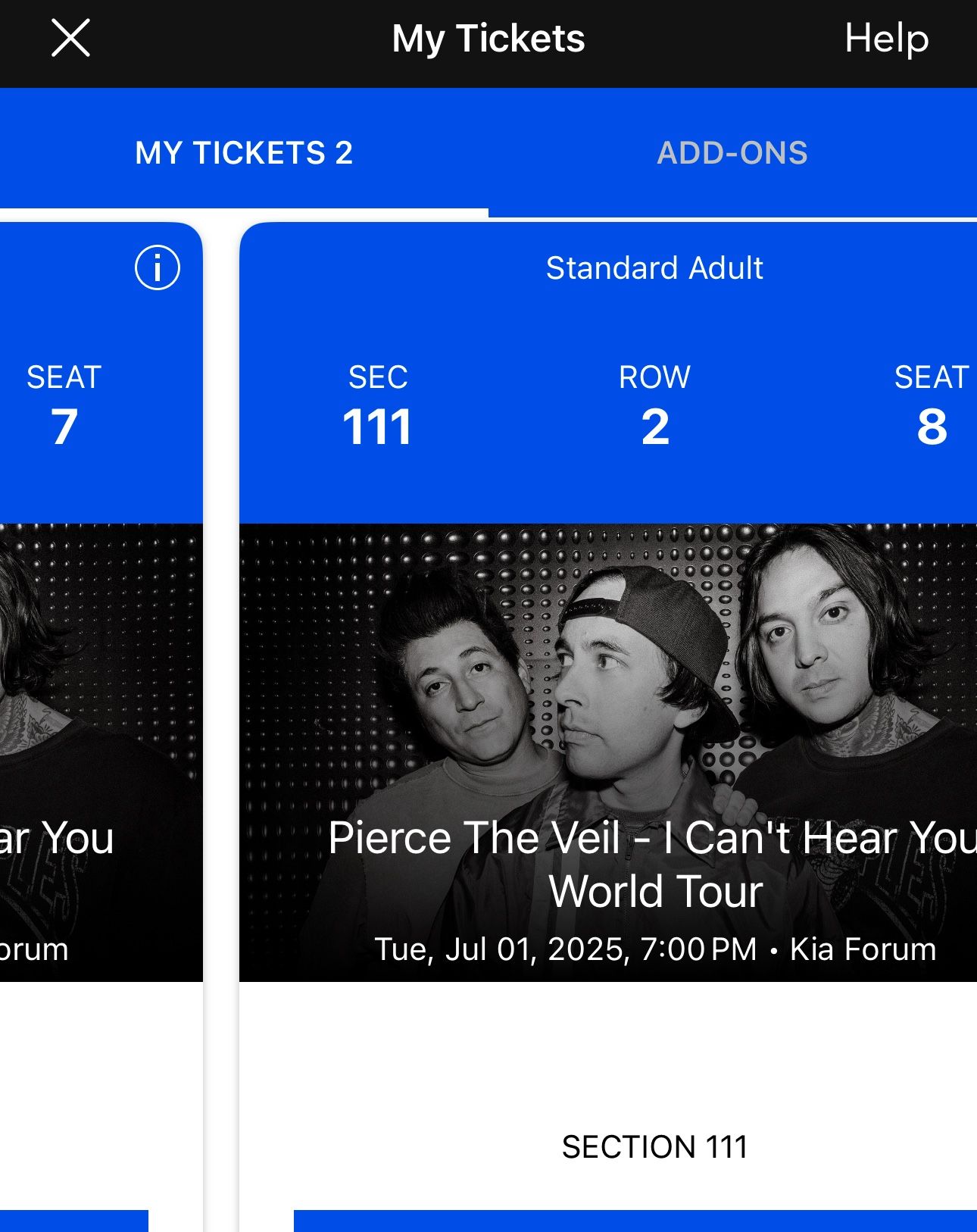 Ptv Tickets!
