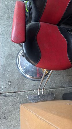 Red and Black Hydraulic Barber Chair