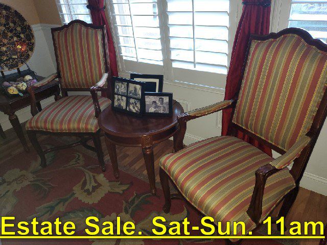 2 Ethan Allen Chairs. Great Shape. Estate Sale. Sat 11am - $199