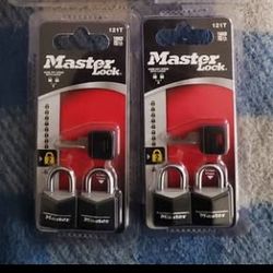 2x Master Locks 121T Pairs For $10$