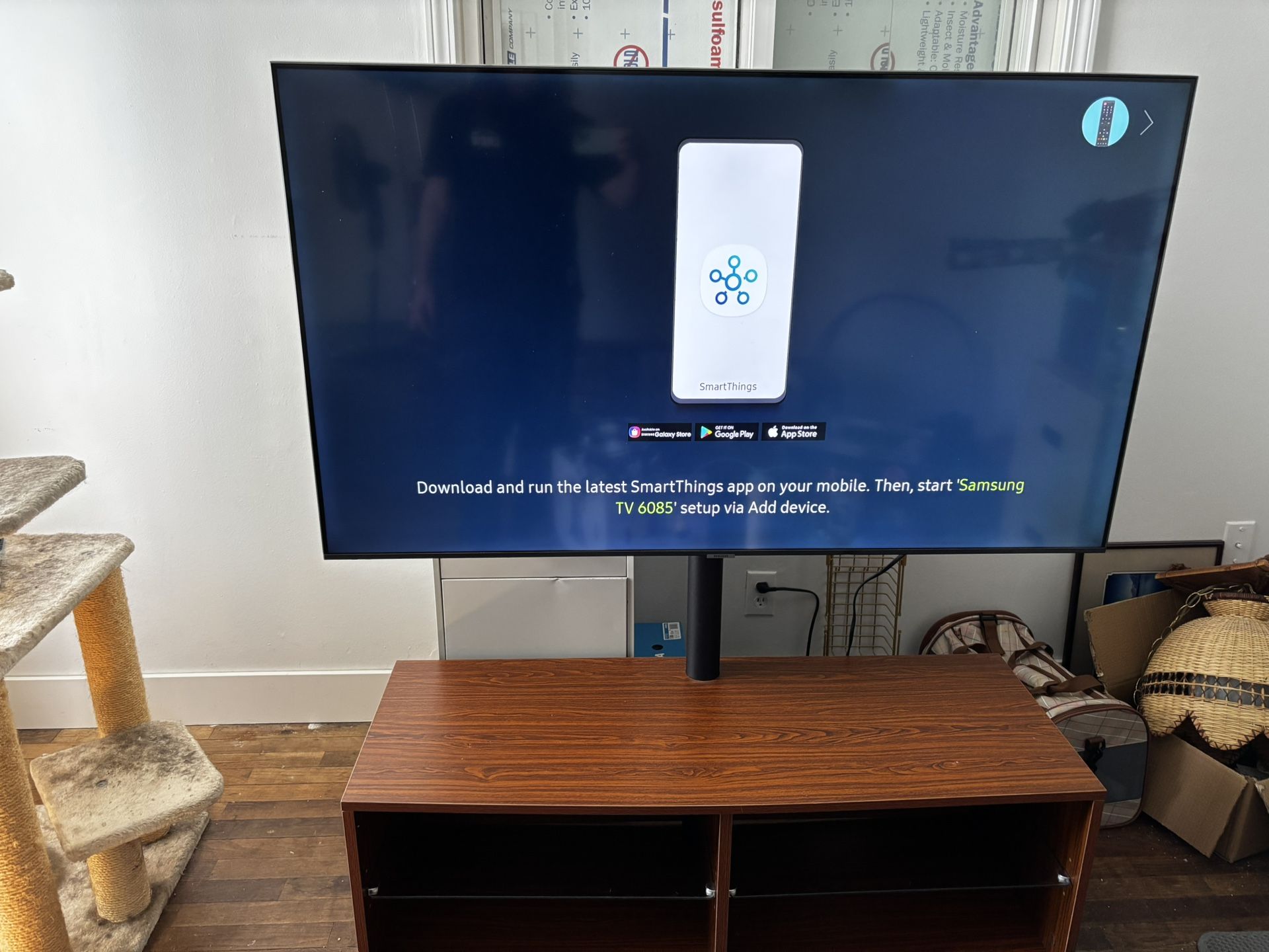 55” TV with TV stand