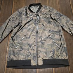 Women's Rock & Republic Camouflage camo army Windbreaker Bomber Jacket - 1X coat