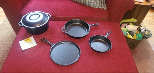 NEW-Lodge 5 Piece Cast Iron Cookware