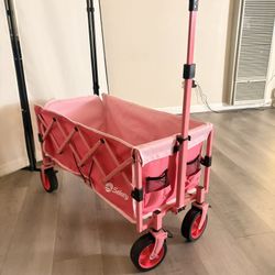 Carrito de playa rosa Pink
