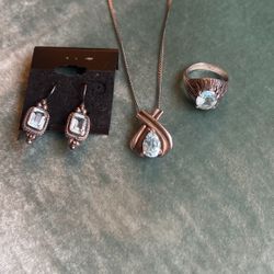 Sterling Silver Blue Topaz Sets