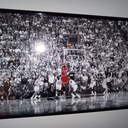 The Shot - Michael Jordan Framed Print 