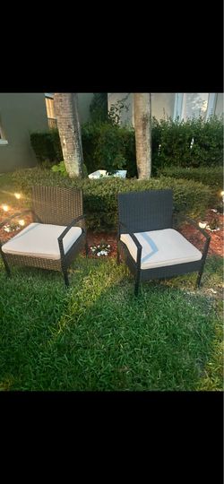 3 pieces of outside chair