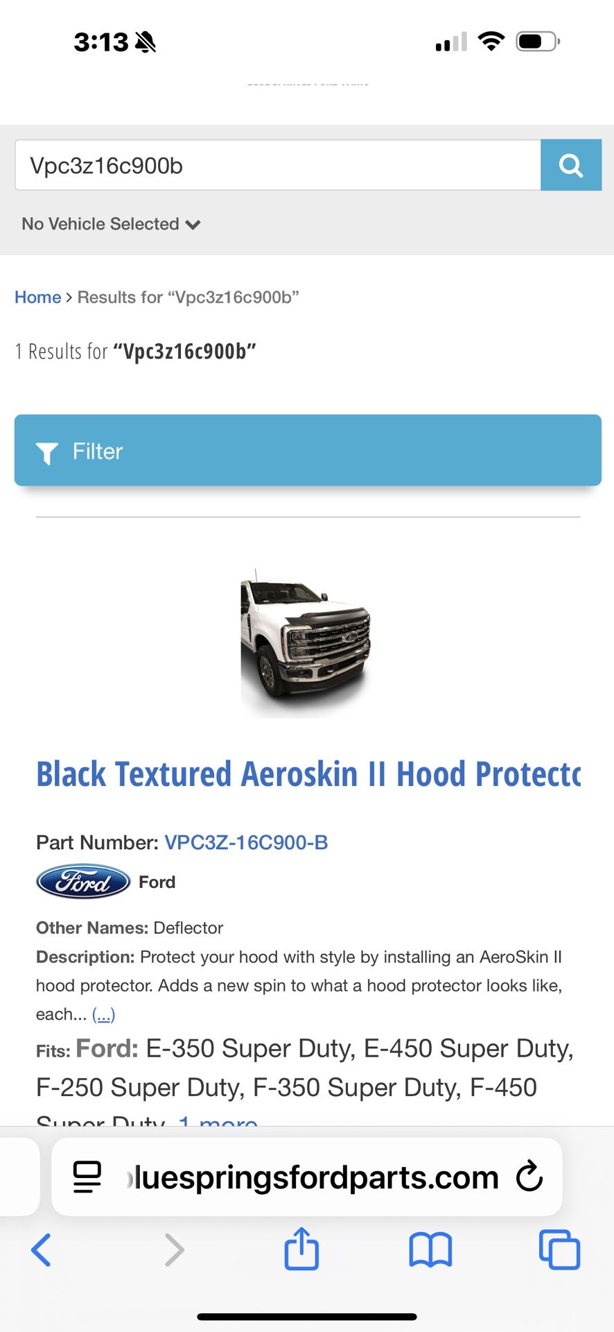 Super Duty Hood Protector