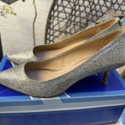 Silver Glitter Heels – Michael Kors