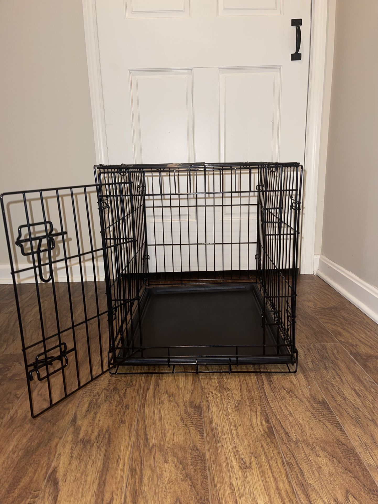 BLACK PORTABLE FOLDING SMALL DOG CRATE