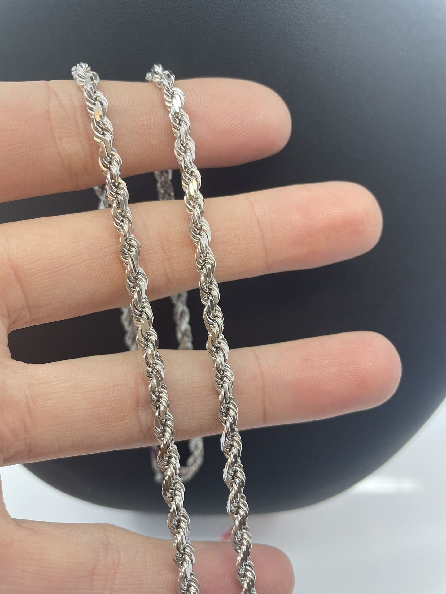 White Gold Rope Chain 14K Solid *TAX INCLUDED