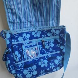 Hawaiian Floral Style Messenger Laptop Shoulder Backpack