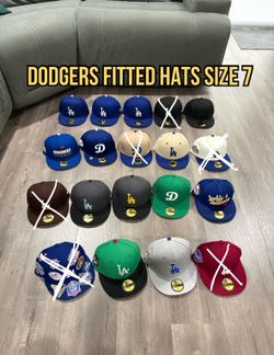 MLB New Era Los Angeles Dodgers Patch And Non Patch 59fifty Fitted Hats Size 7