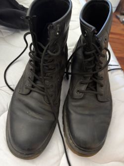 Dr. Martens Black Leather Lace-Up Boots